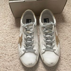 Golden Goose Superstar White & Gold Size 38/US 8